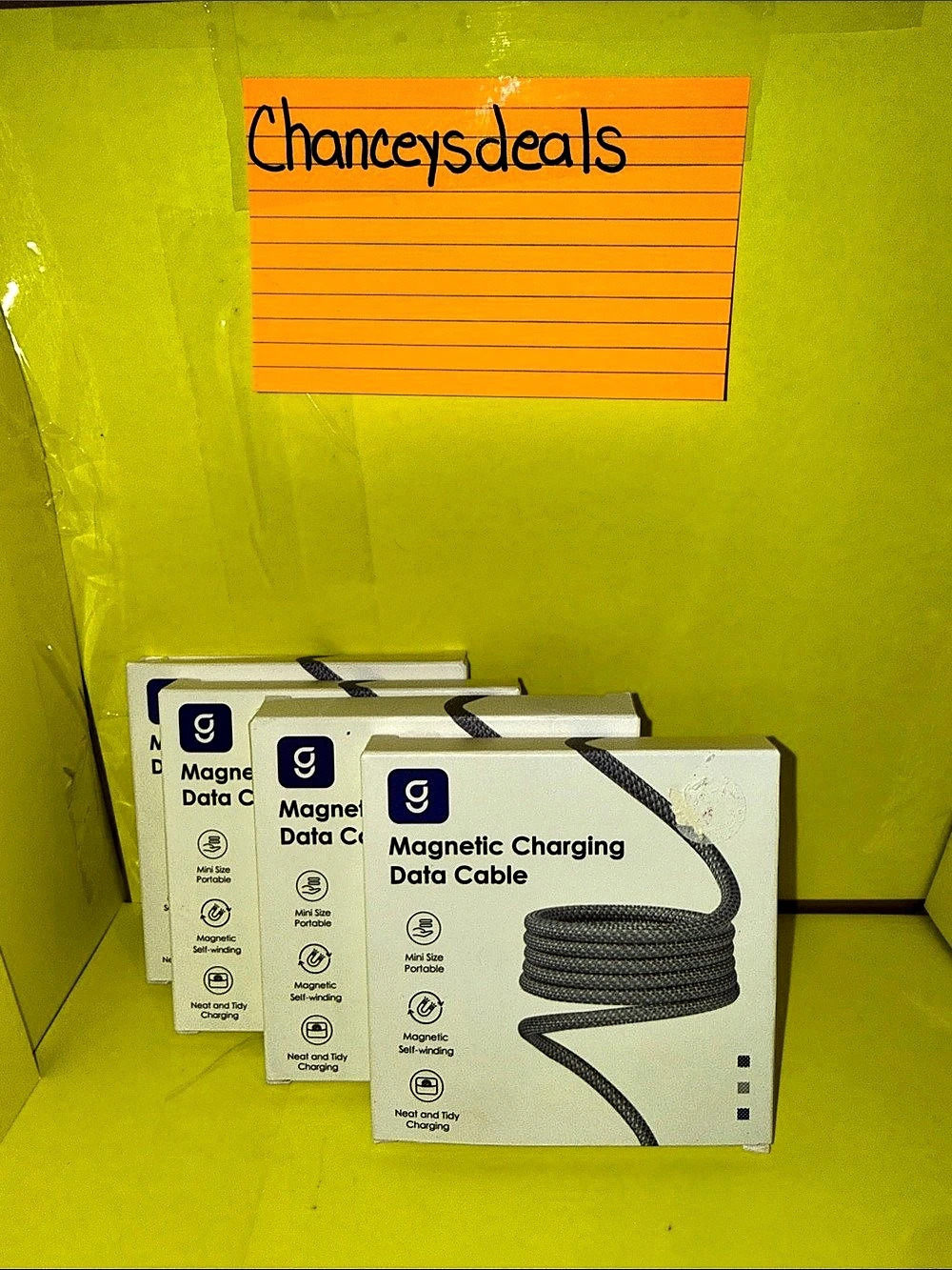 Type C to lightening Magnetic Charging Data Cable black NWT 4 boxes. 4 new cable